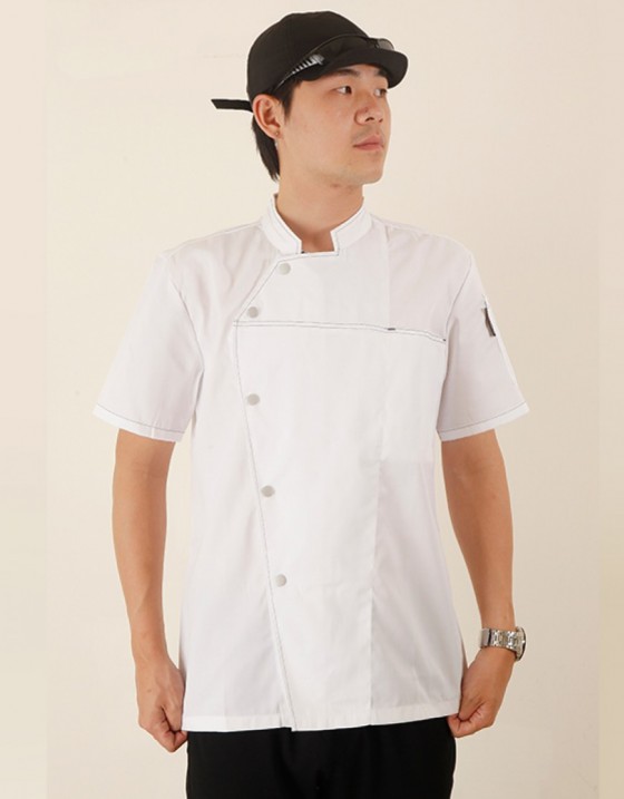 牛仔短袖廚師服 牛仔短袖廚師服