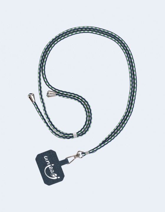 撞色斜背帶手機掛繩夾片