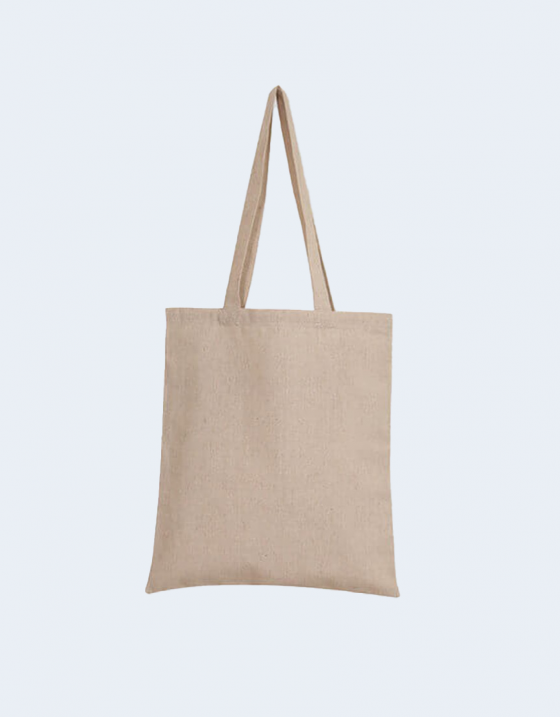 棉麻雙層直式肩背包