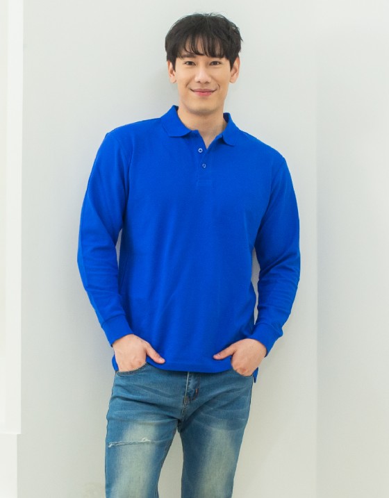 長袖POLO衫-全棉