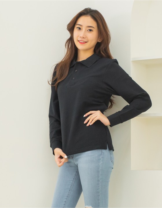 長袖POLO衫-全棉