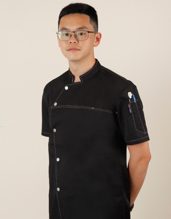 牛仔短袖廚師服 牛仔短袖廚師服