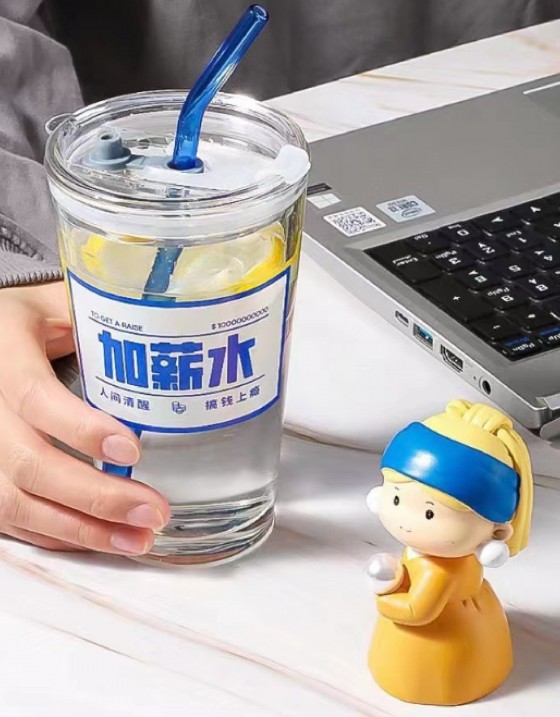 簡約吸管玻璃杯 簡約吸管玻璃杯