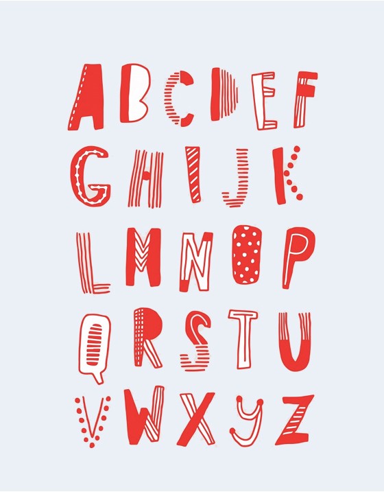 硬式貼紙- 英文字母