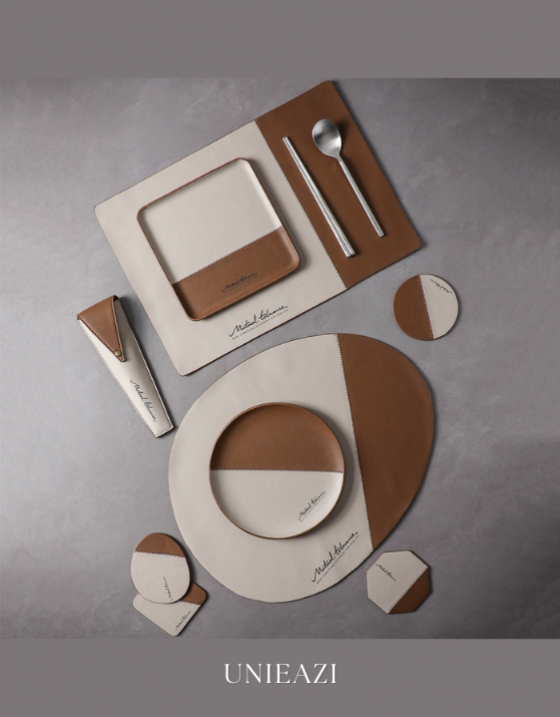 北歐風皮革隔熱餐墊 北歐風皮革隔熱餐墊