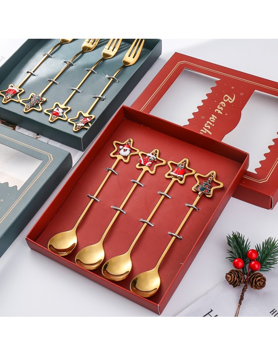 聖誕金色餐具禮盒