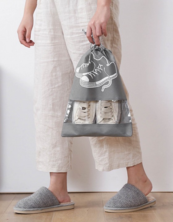 不織布鞋子防塵束口收納袋